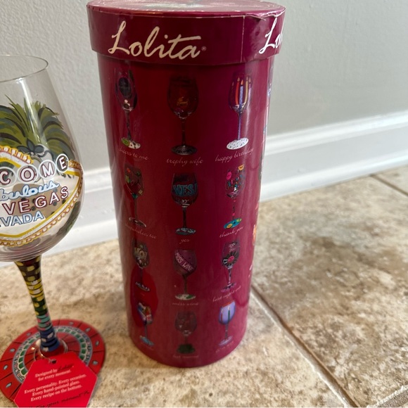 Lolita Hand Painted Wine Glass - Las Vegas - Picture 6 of 11